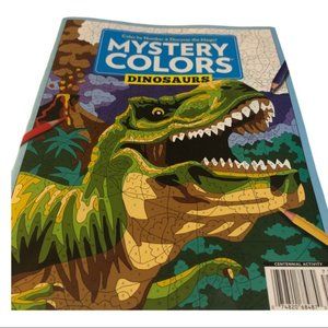 Mystery Colors DINOSAURS Color by Numbers Book